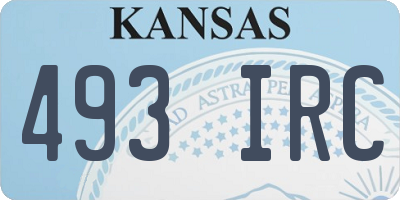 KS license plate 493IRC