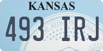 KS license plate 493IRJ