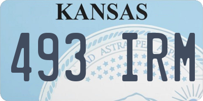 KS license plate 493IRM
