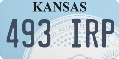 KS license plate 493IRP