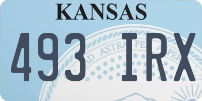 KS license plate 493IRX