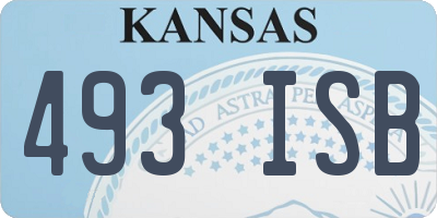 KS license plate 493ISB