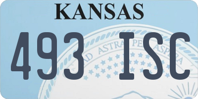 KS license plate 493ISC