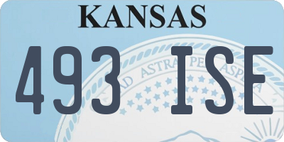 KS license plate 493ISE