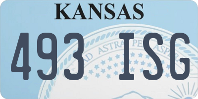 KS license plate 493ISG