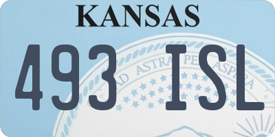 KS license plate 493ISL