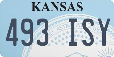 KS license plate 493ISY
