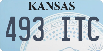 KS license plate 493ITC