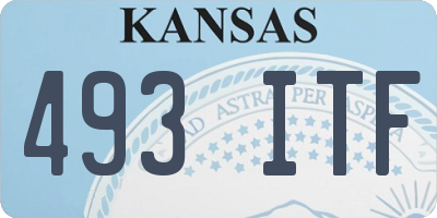 KS license plate 493ITF