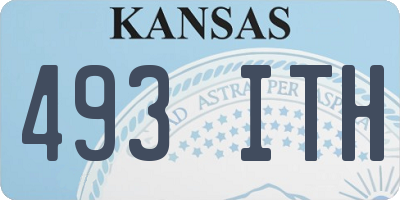 KS license plate 493ITH