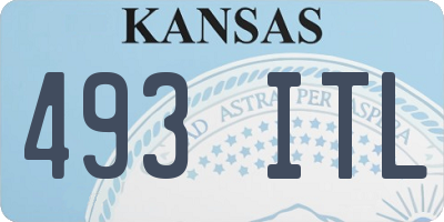 KS license plate 493ITL