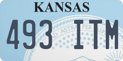 KS license plate 493ITM