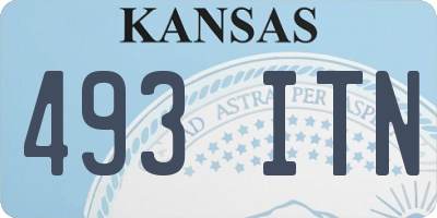 KS license plate 493ITN
