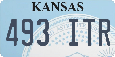 KS license plate 493ITR