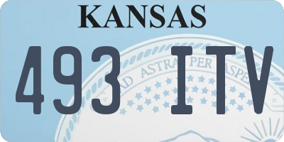KS license plate 493ITV