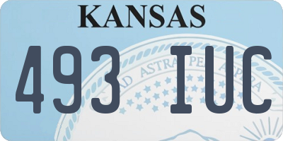 KS license plate 493IUC