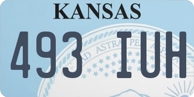 KS license plate 493IUH