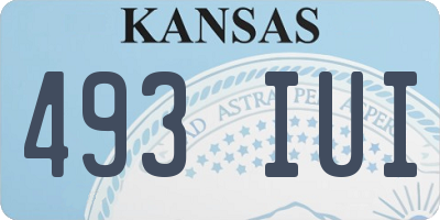 KS license plate 493IUI