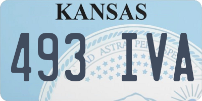 KS license plate 493IVA