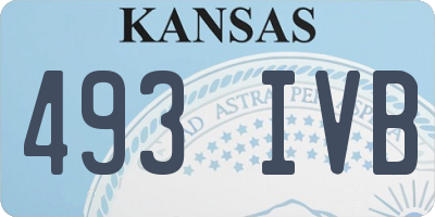 KS license plate 493IVB