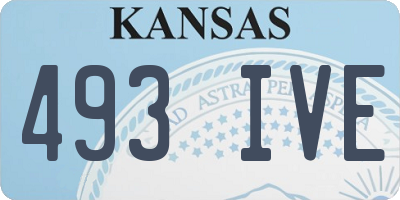 KS license plate 493IVE