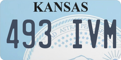 KS license plate 493IVM