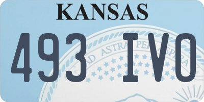 KS license plate 493IVO