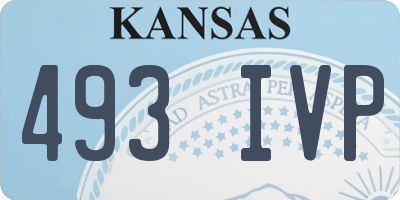 KS license plate 493IVP