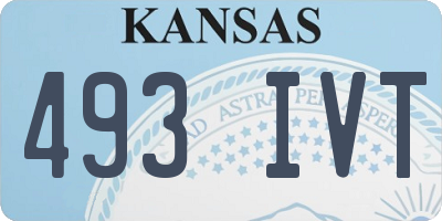 KS license plate 493IVT