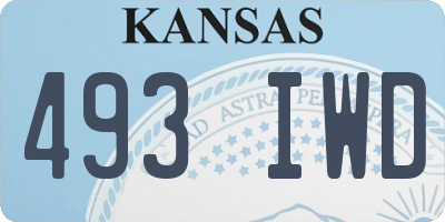 KS license plate 493IWD
