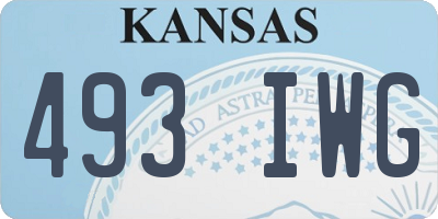 KS license plate 493IWG