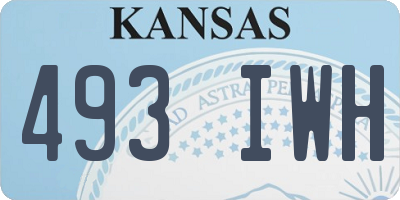 KS license plate 493IWH