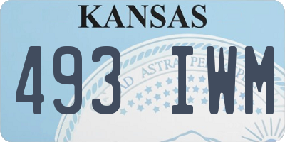 KS license plate 493IWM