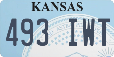 KS license plate 493IWT