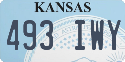 KS license plate 493IWY
