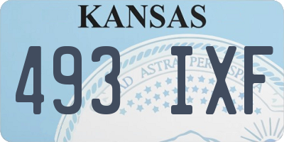 KS license plate 493IXF