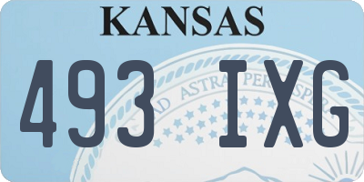 KS license plate 493IXG