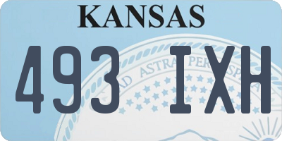 KS license plate 493IXH