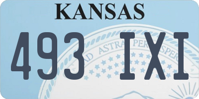 KS license plate 493IXI