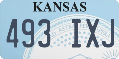 KS license plate 493IXJ
