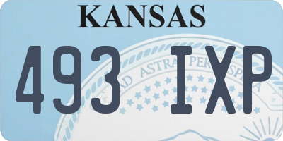 KS license plate 493IXP