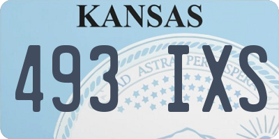 KS license plate 493IXS