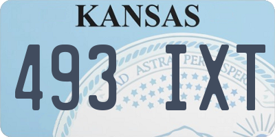 KS license plate 493IXT