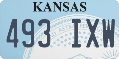 KS license plate 493IXW