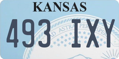 KS license plate 493IXY