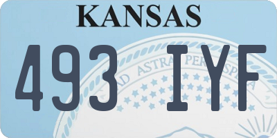 KS license plate 493IYF
