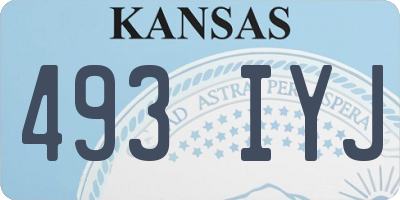 KS license plate 493IYJ