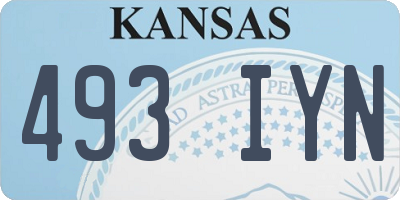 KS license plate 493IYN