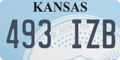 KS license plate 493IZB