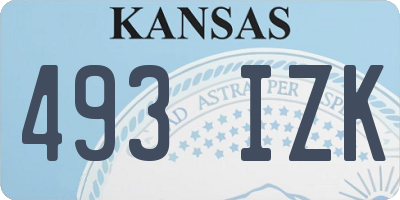 KS license plate 493IZK
